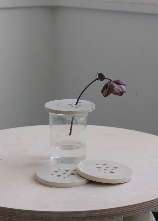 Ceramic flower stem holder
