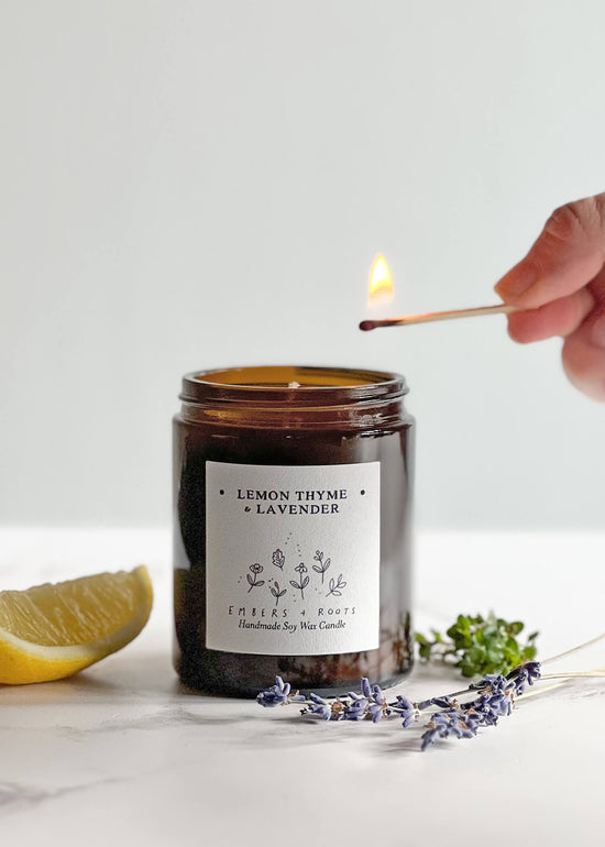 Lemon Thyme and Lavender Soy Candle