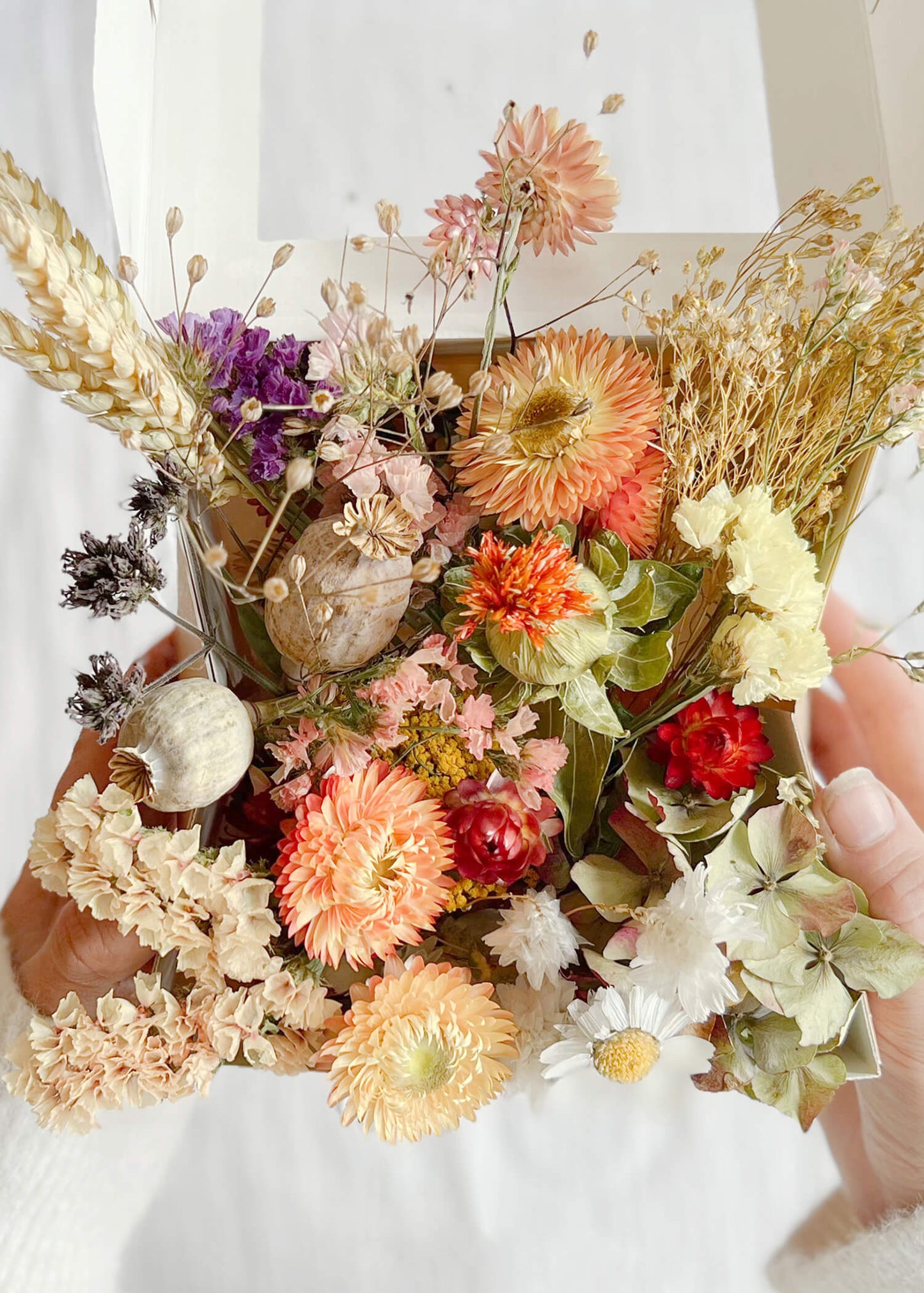 Autumnal style dried flowers for cake decorating and crafts