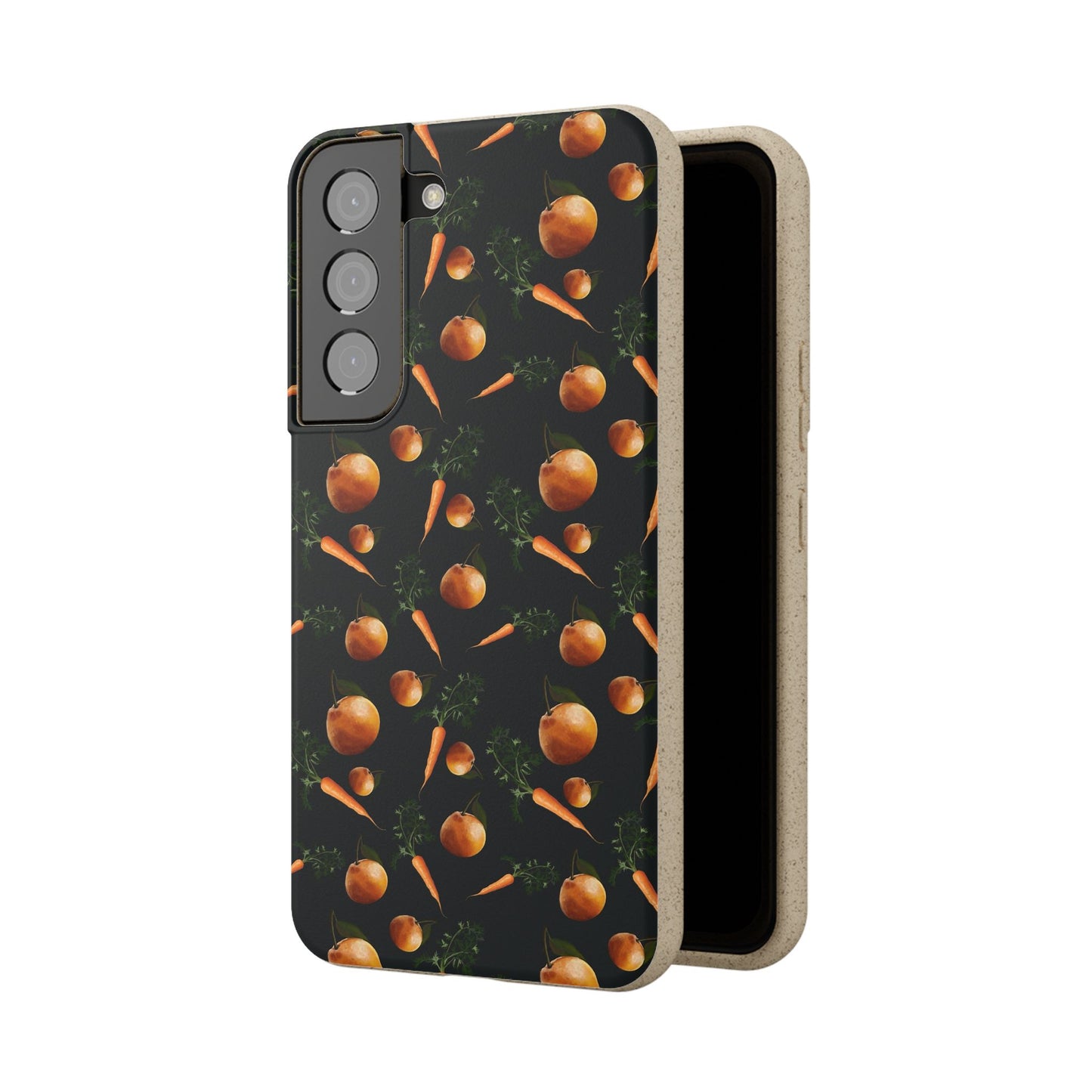 Biodegradable Orange and Carrot Pattern Phone Case