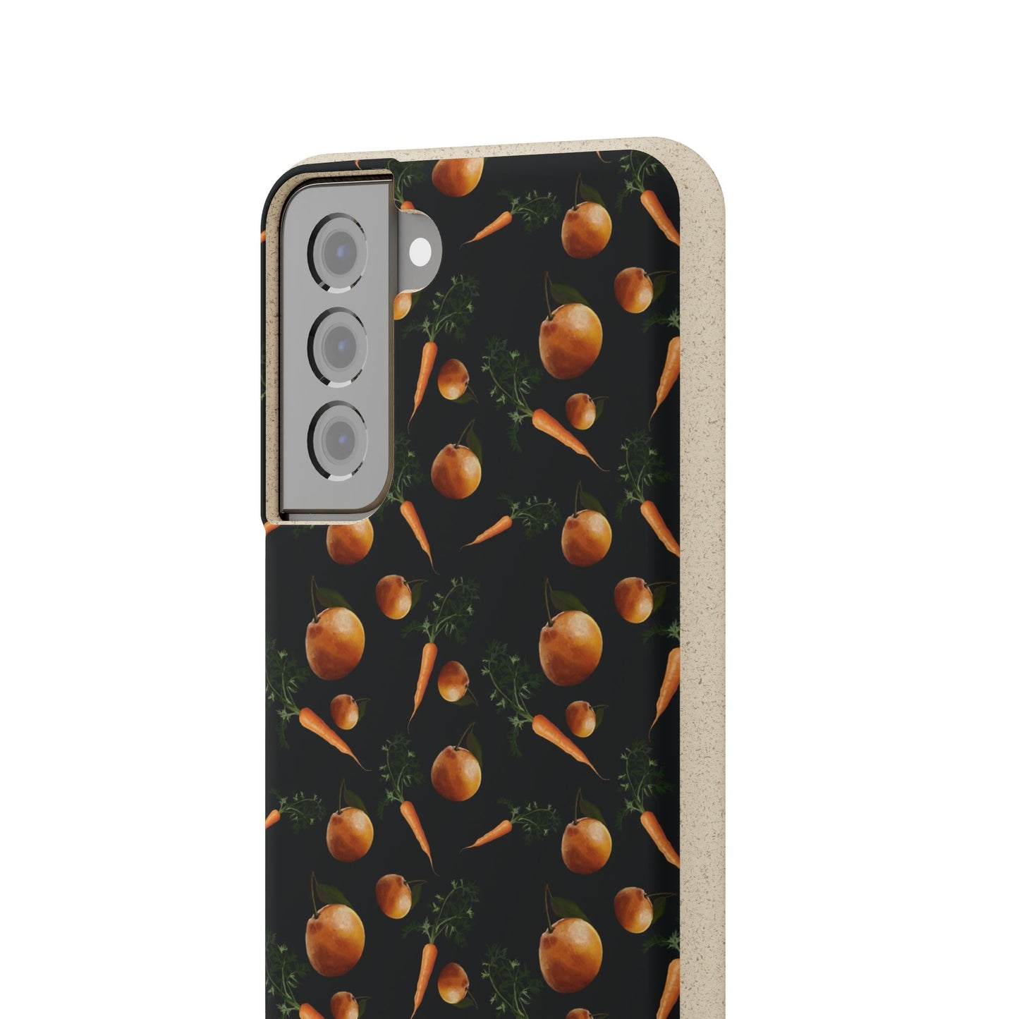 Biodegradable Orange and Carrot Pattern Phone Case