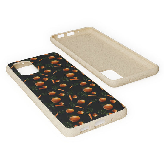 Biodegradable Orange and Carrot Pattern Phone Case