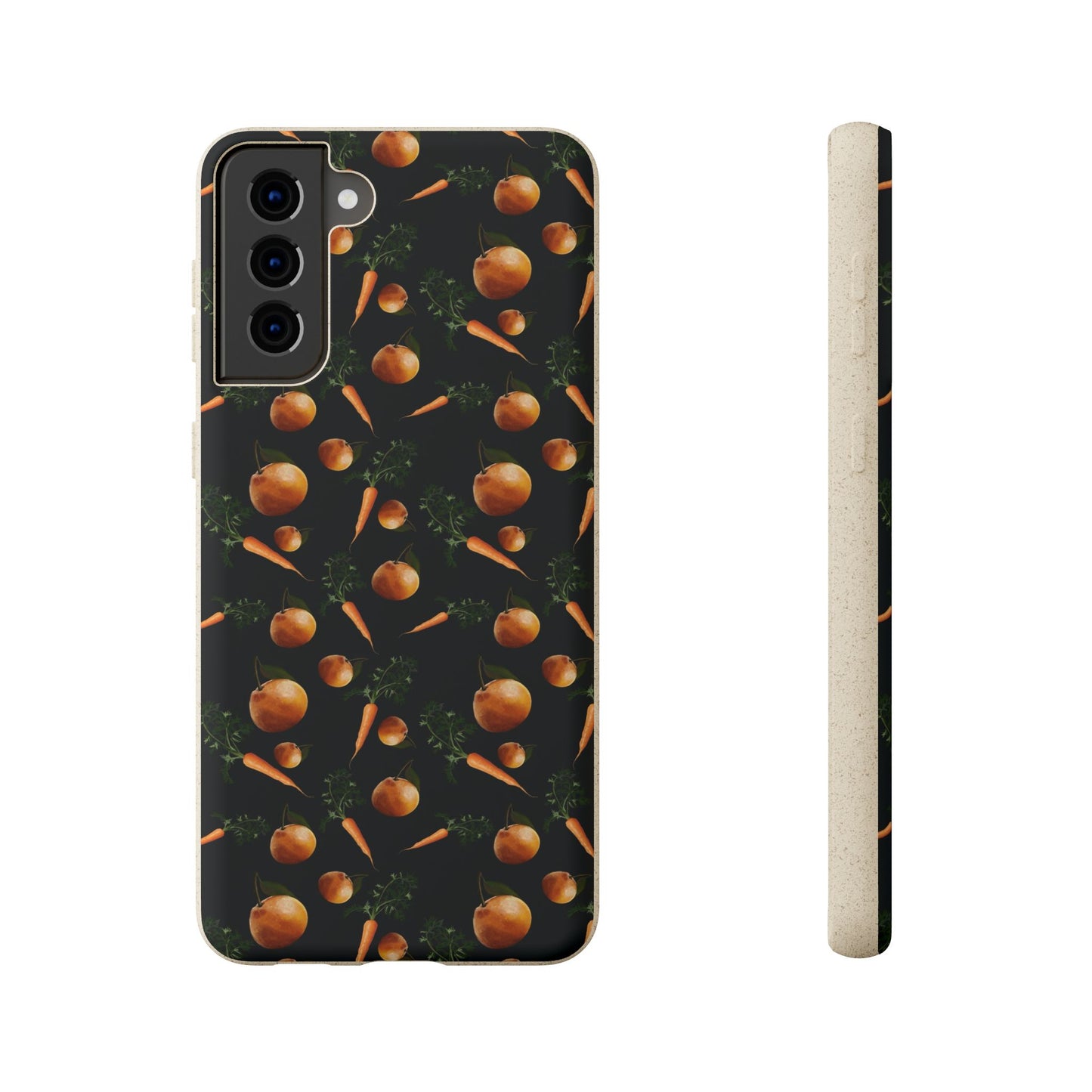 Biodegradable Orange and Carrot Pattern Phone Case