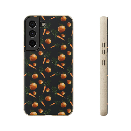 Biodegradable Orange and Carrot Pattern Phone Case