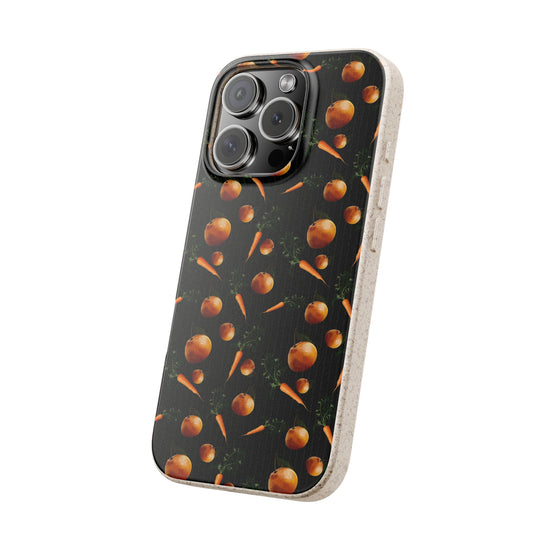 Biodegradable Orange and Carrot Pattern Phone Case