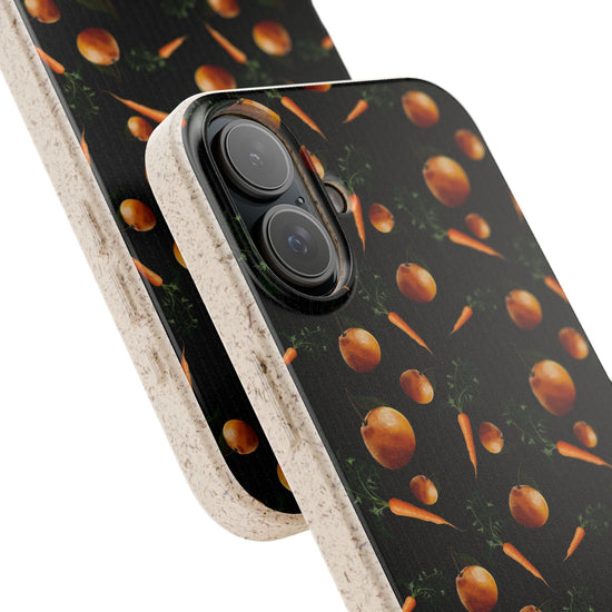 Biodegradable Orange and Carrot Pattern Phone Case