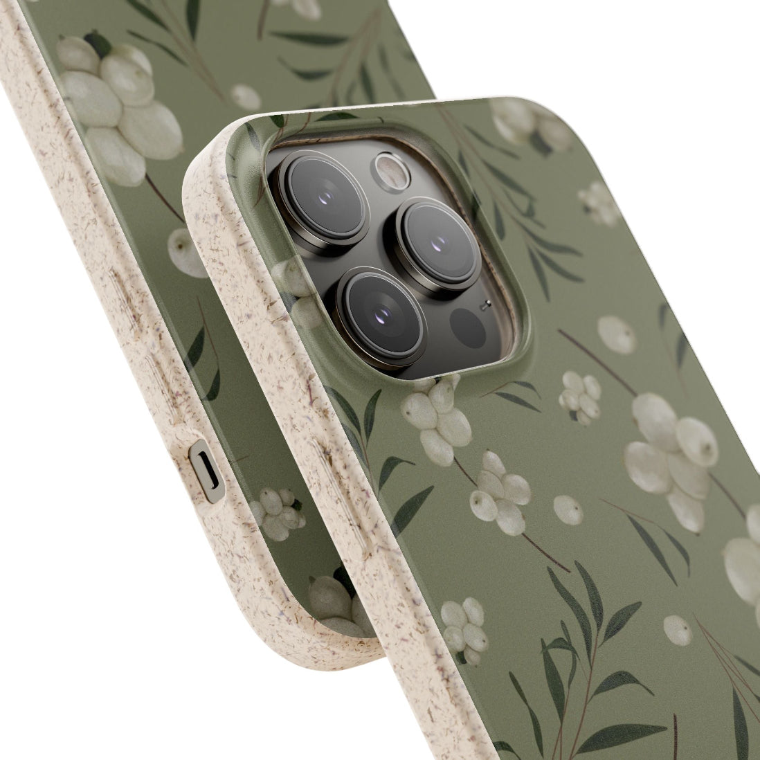 Biodegradable Snowberries and Willow Pattern Phone Case