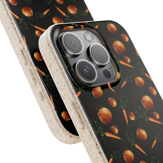 Biodegradable Orange and Carrot Pattern Phone Case