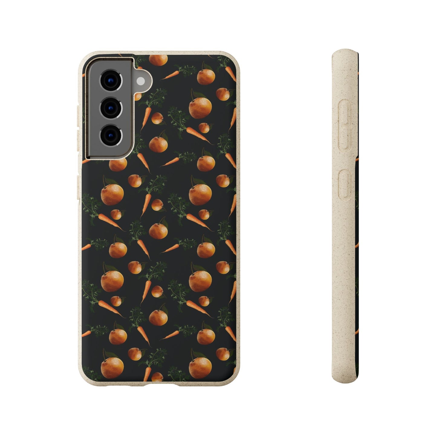 Biodegradable Orange and Carrot Pattern Phone Case