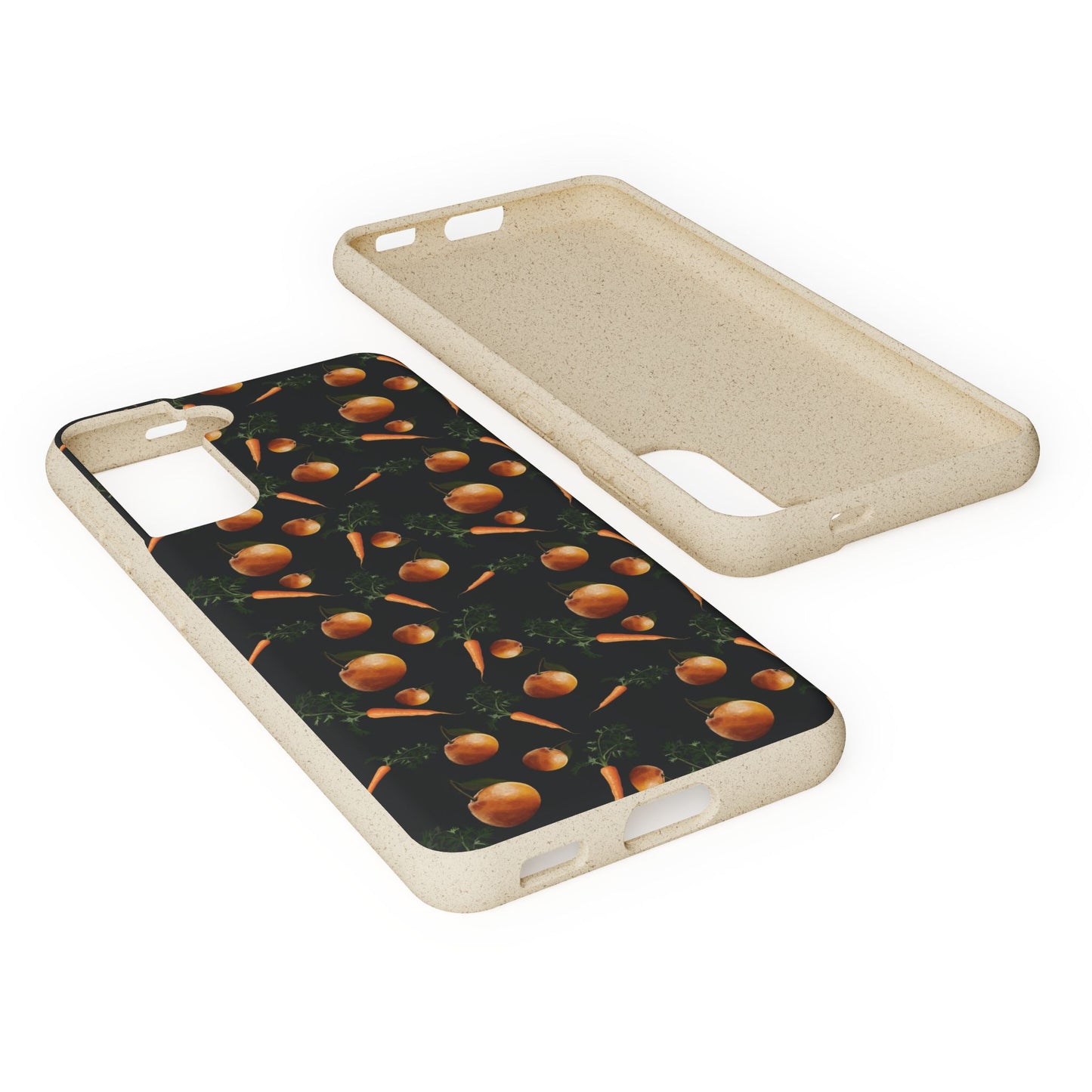 Biodegradable Orange and Carrot Pattern Phone Case