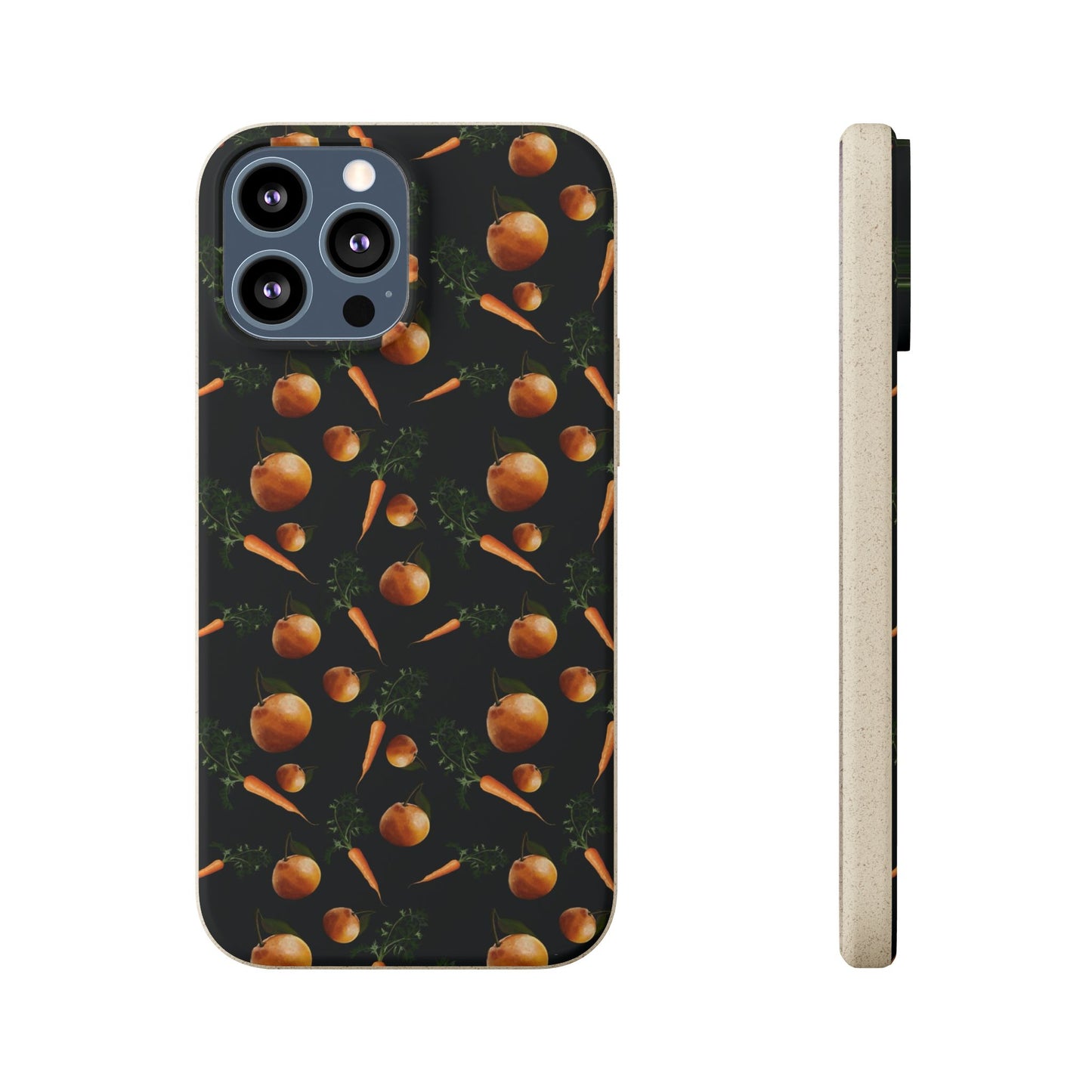 Biodegradable Orange and Carrot Pattern Phone Case