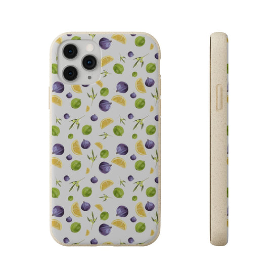 Biodegradable Citrus, Mediterranean Fig Pattern Phone Case