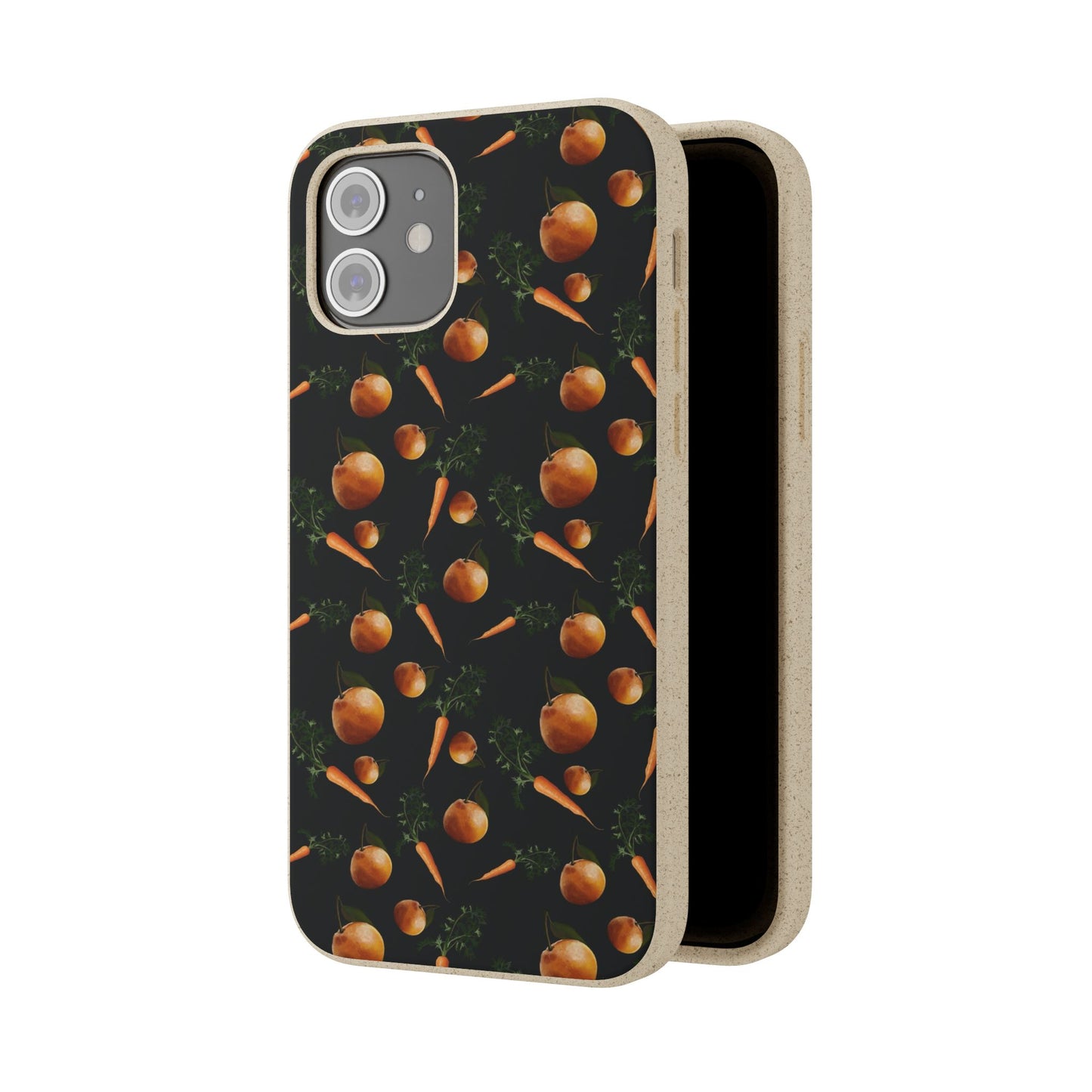 Biodegradable Orange and Carrot Pattern Phone Case