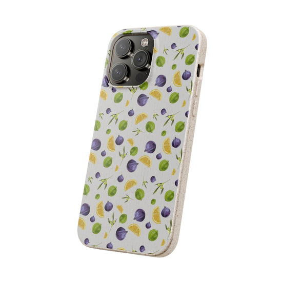 Biodegradable Citrus, Mediterranean Fig Pattern Phone Case