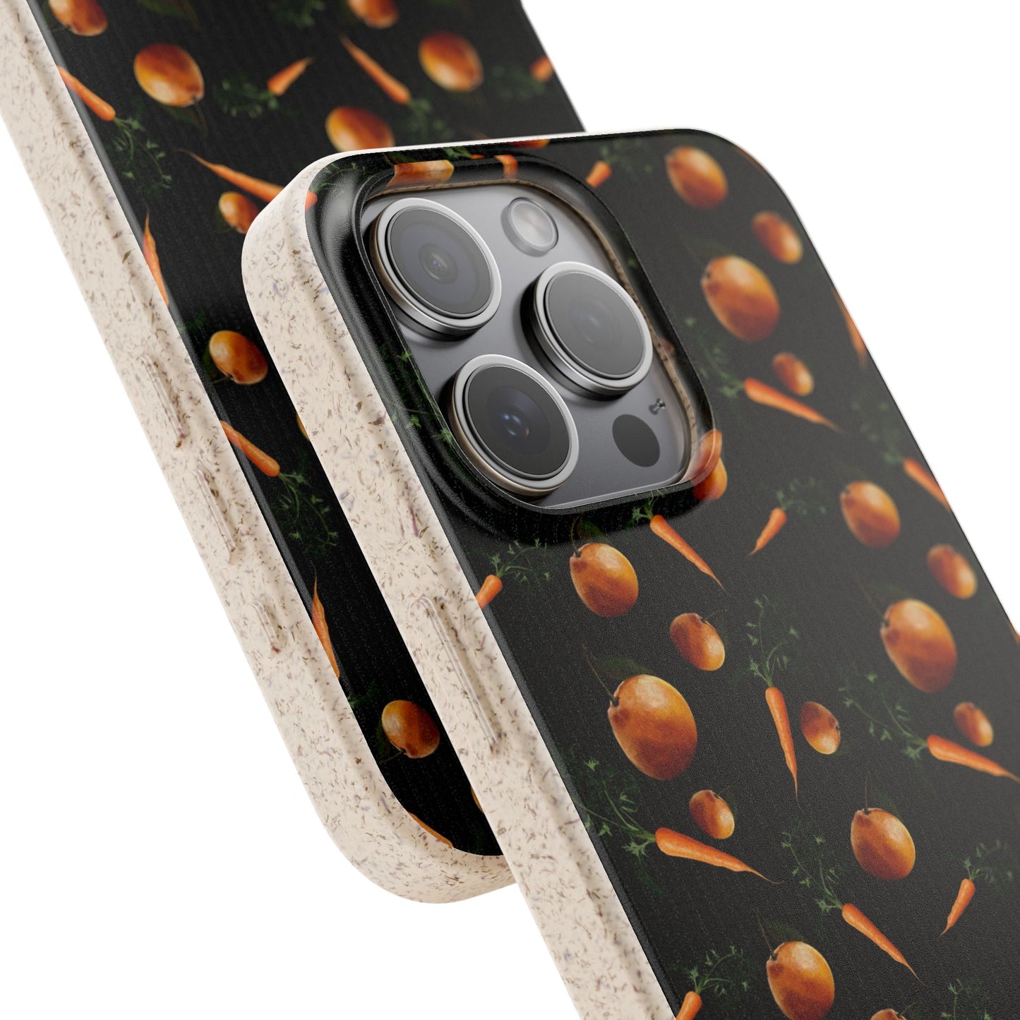 Biodegradable Orange and Carrot Pattern Phone Case