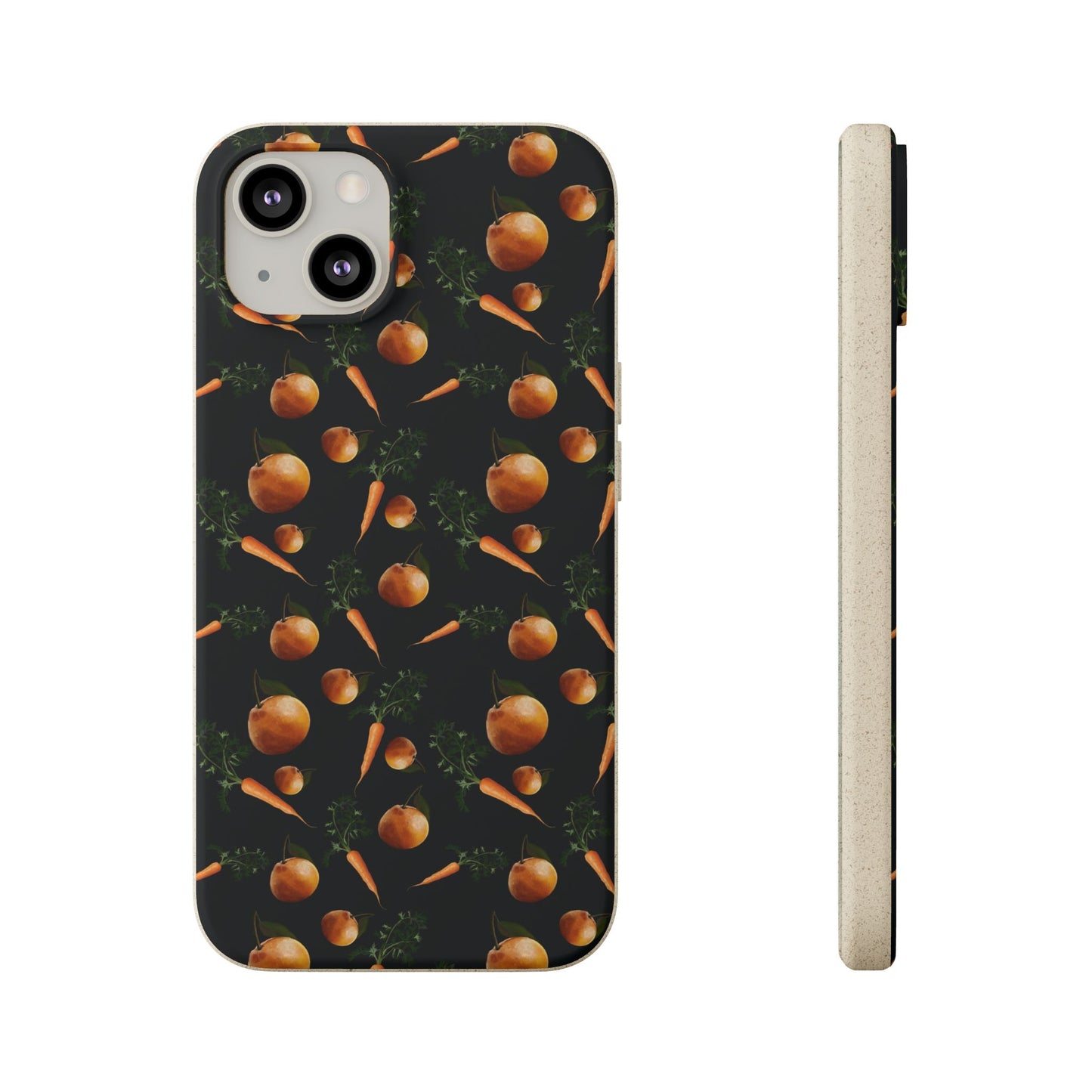 Biodegradable Orange and Carrot Pattern Phone Case