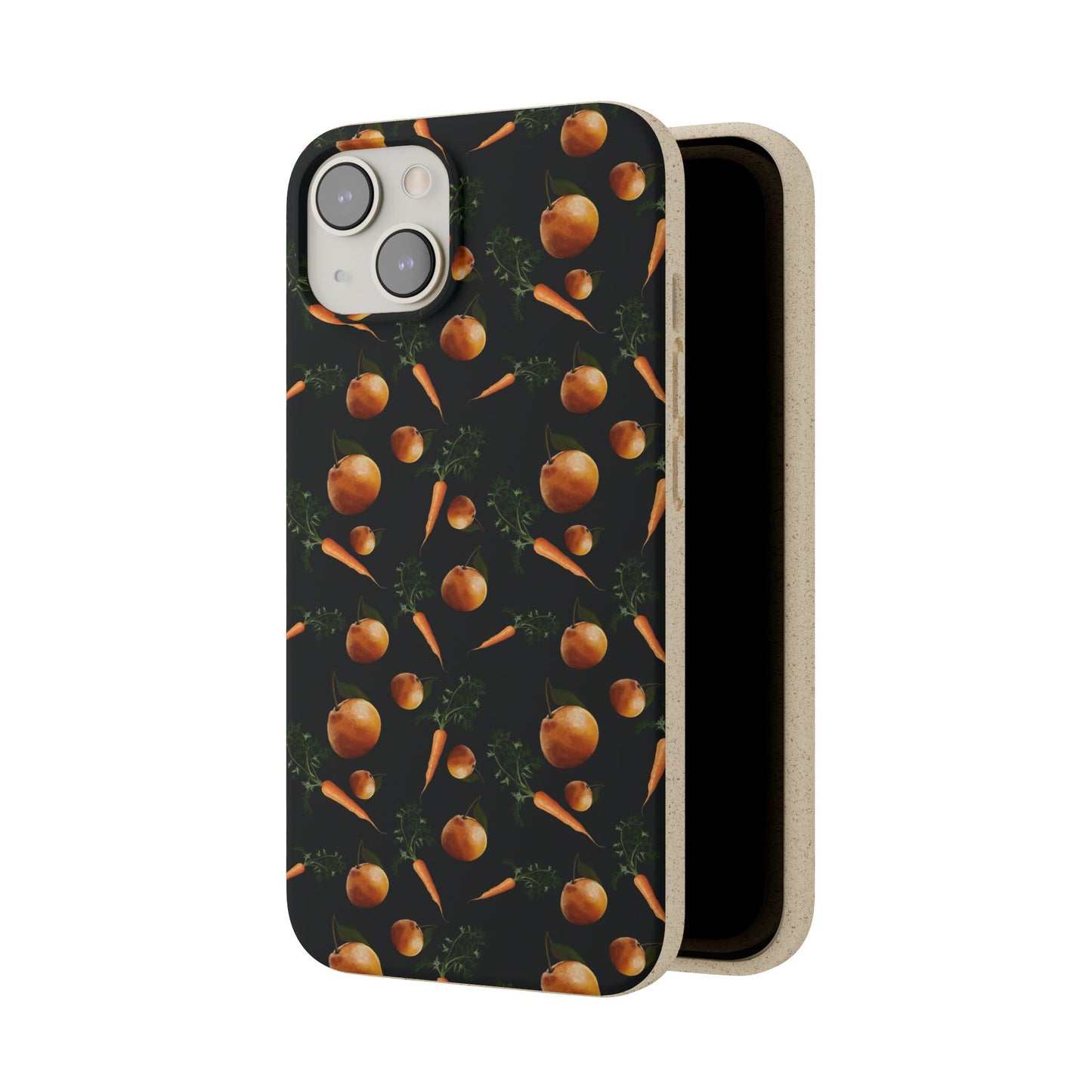 Biodegradable Orange and Carrot Pattern Phone Case