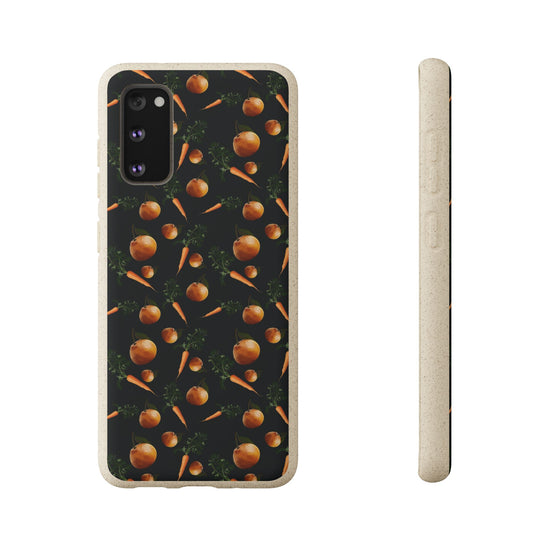 Biodegradable Orange and Carrot Pattern Phone Case