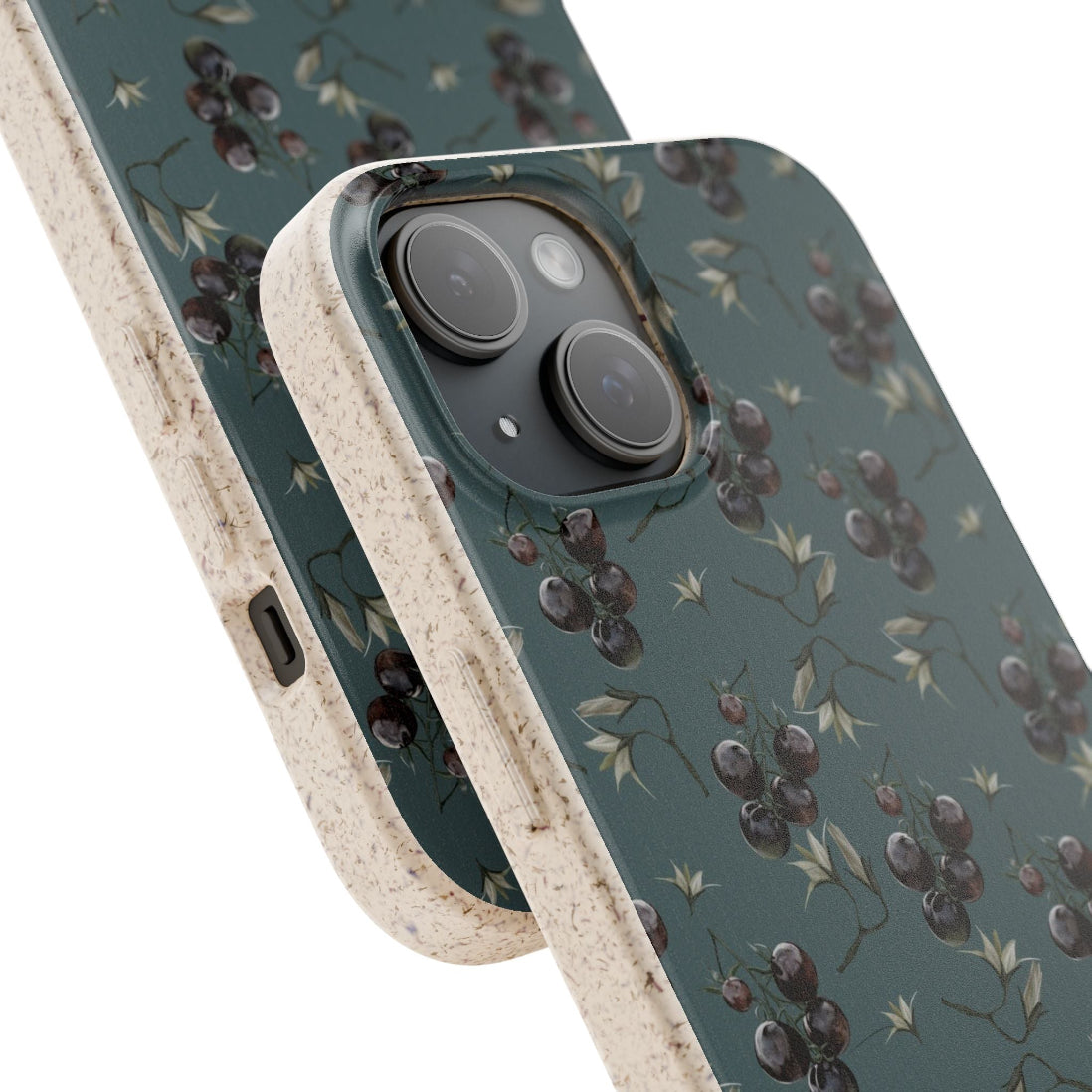 Purple Tomato Pattern Biodegradable Phone Case