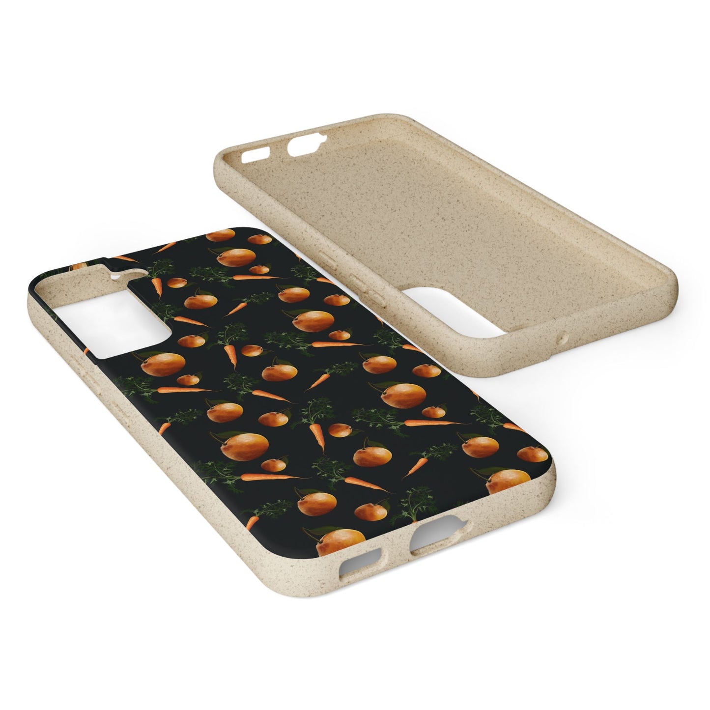 Biodegradable Orange and Carrot Pattern Phone Case