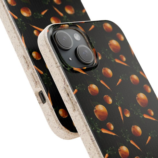 Biodegradable Orange and Carrot Pattern Phone Case