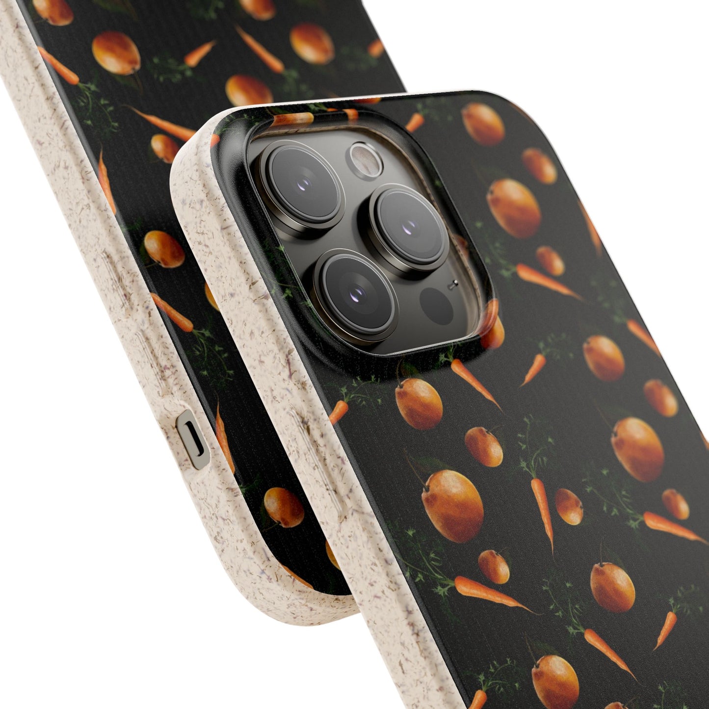 Biodegradable Orange and Carrot Pattern Phone Case