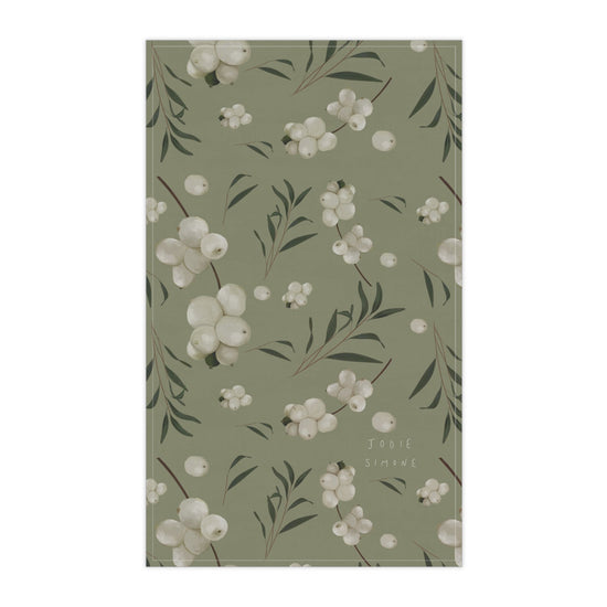 Snowberries and Willow Tea Towel