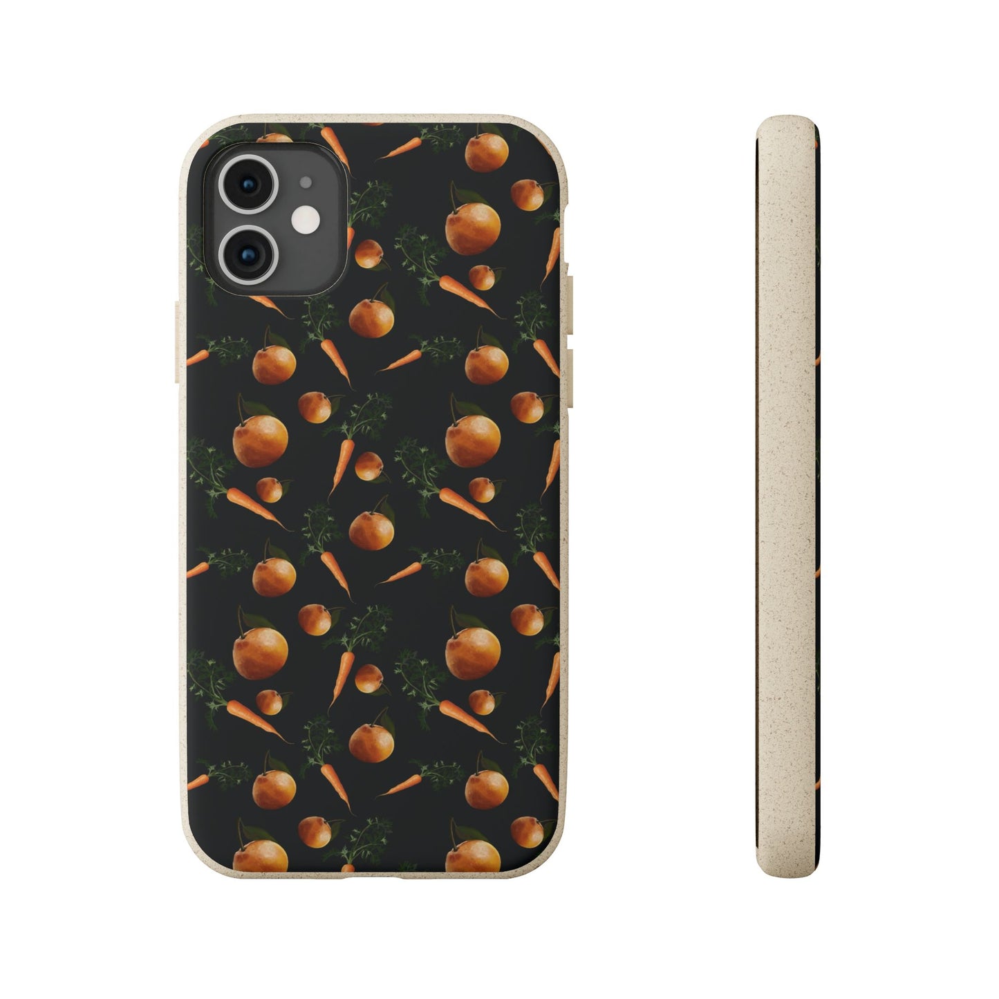 Biodegradable Orange and Carrot Pattern Phone Case