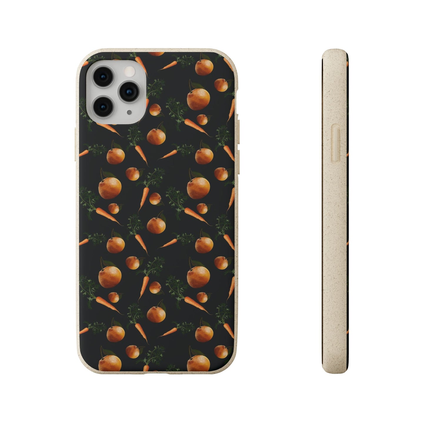 Biodegradable Orange and Carrot Pattern Phone Case