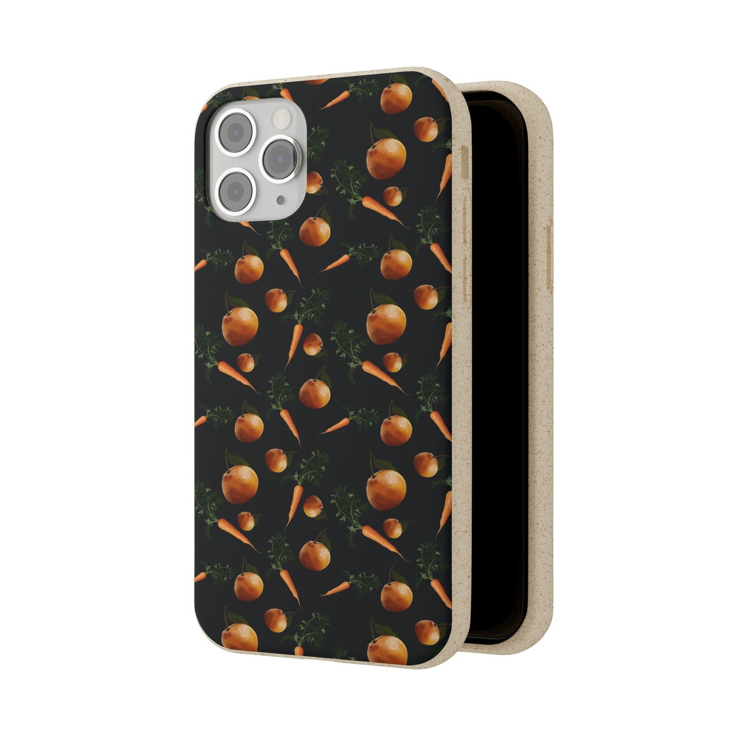 Biodegradable Orange and Carrot Pattern Phone Case