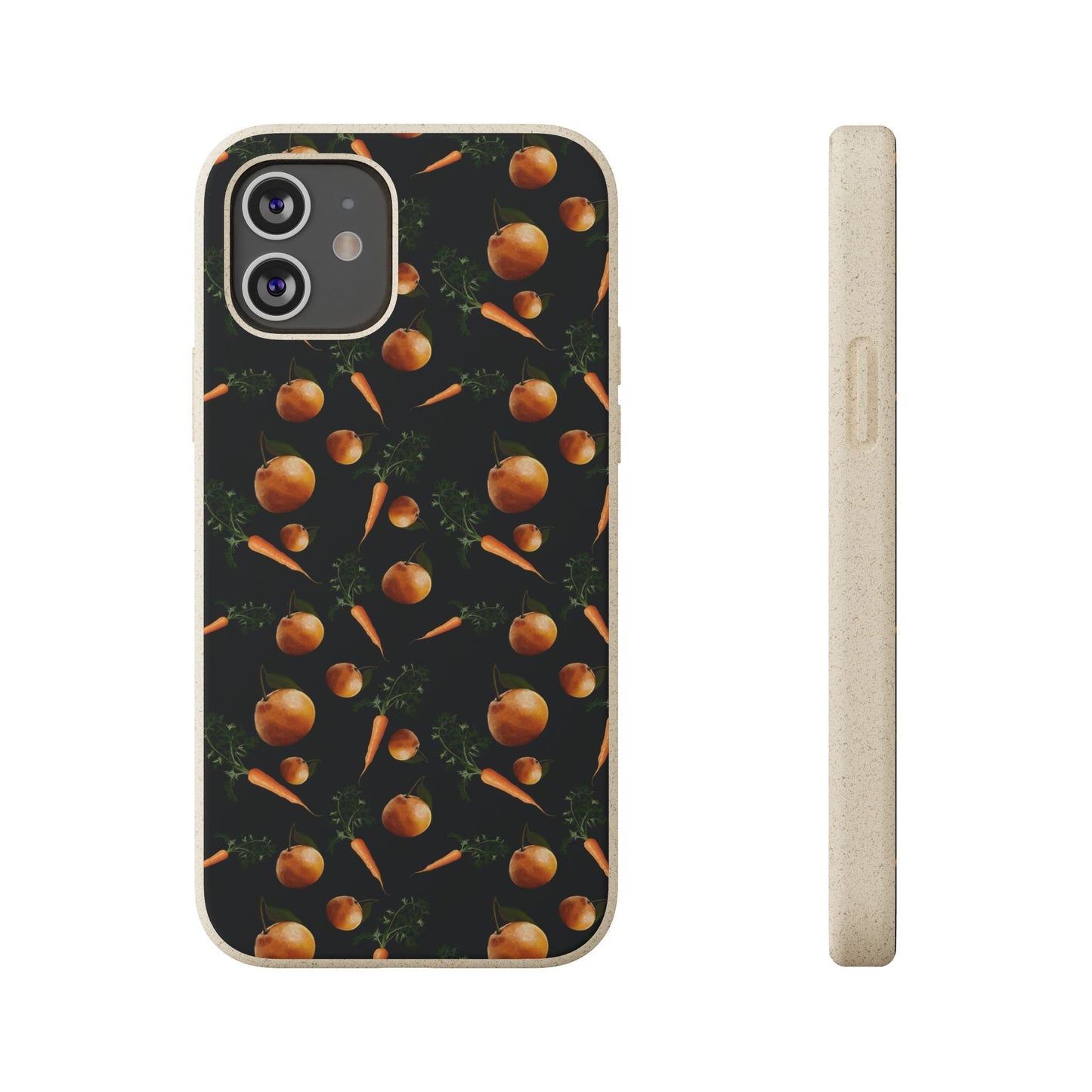 Biodegradable Orange and Carrot Pattern Phone Case