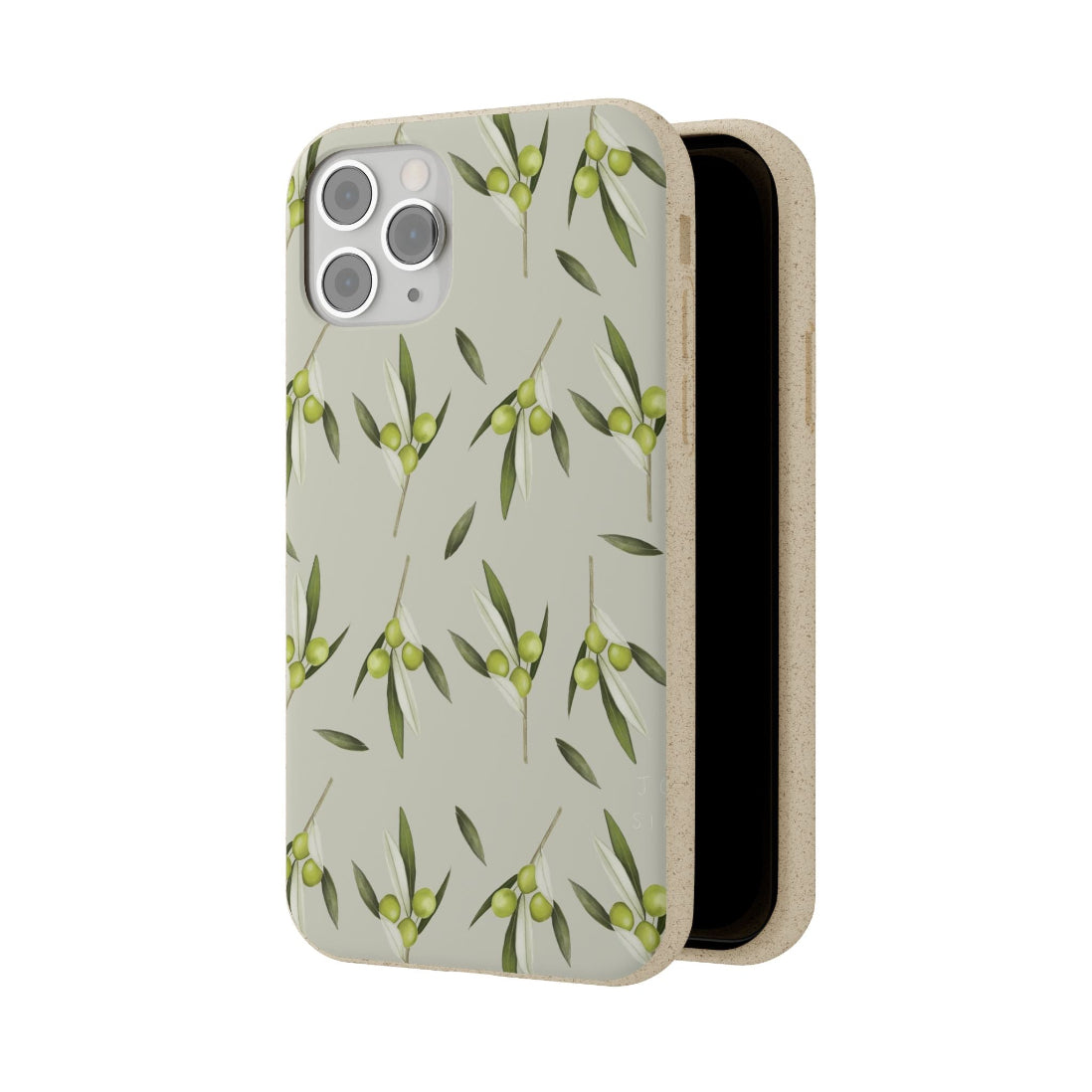Biodegradable Mediterranean Olive Pattern Phone Case