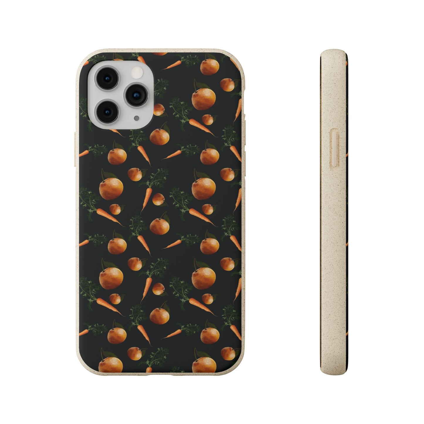 Biodegradable Orange and Carrot Pattern Phone Case