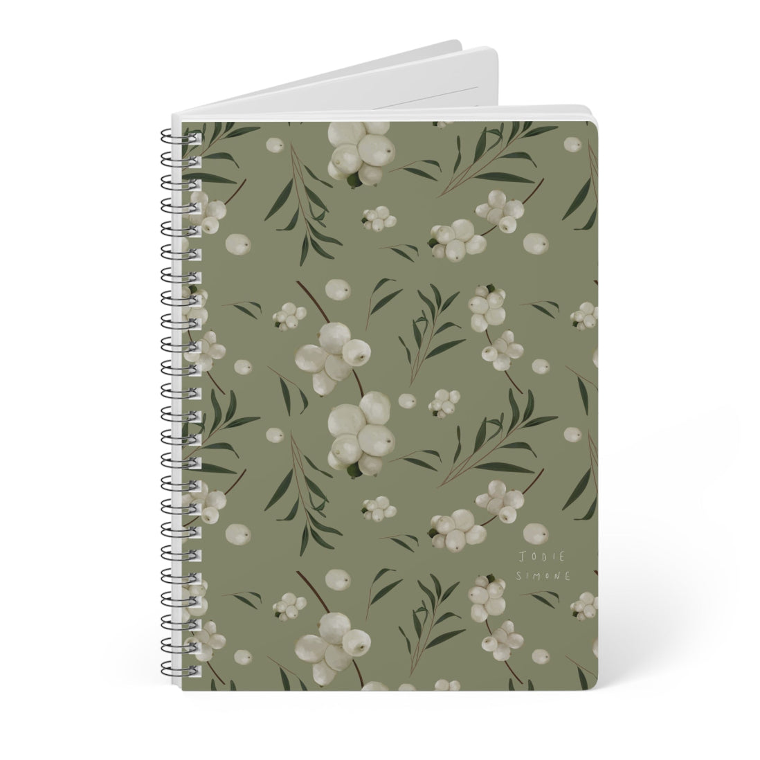 Snowberries and Willow Spiral Notebook