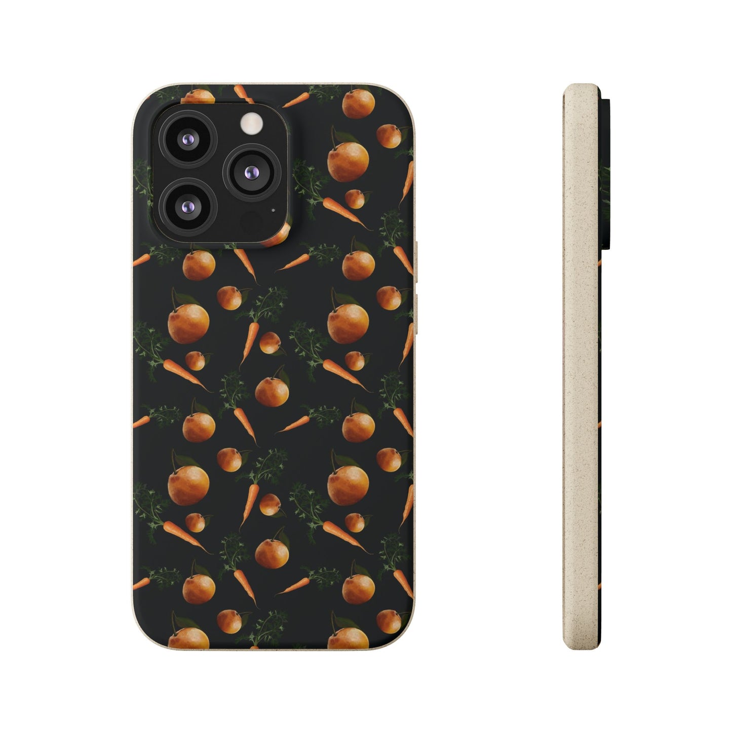 Biodegradable Orange and Carrot Pattern Phone Case