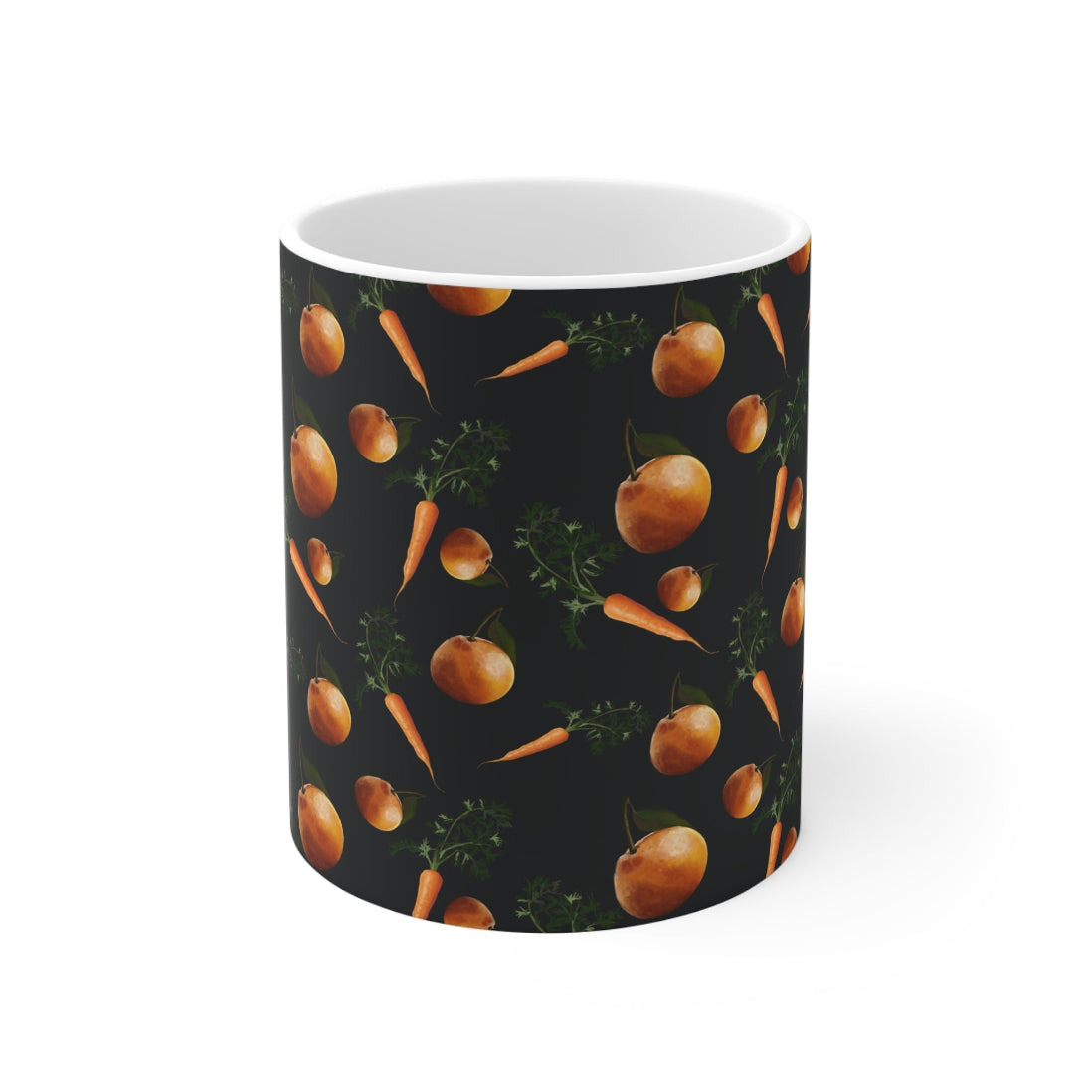 Orange and Carrot Print Ceramic Mug