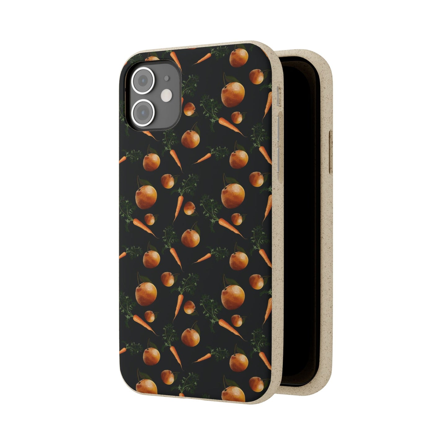 Biodegradable Orange and Carrot Pattern Phone Case