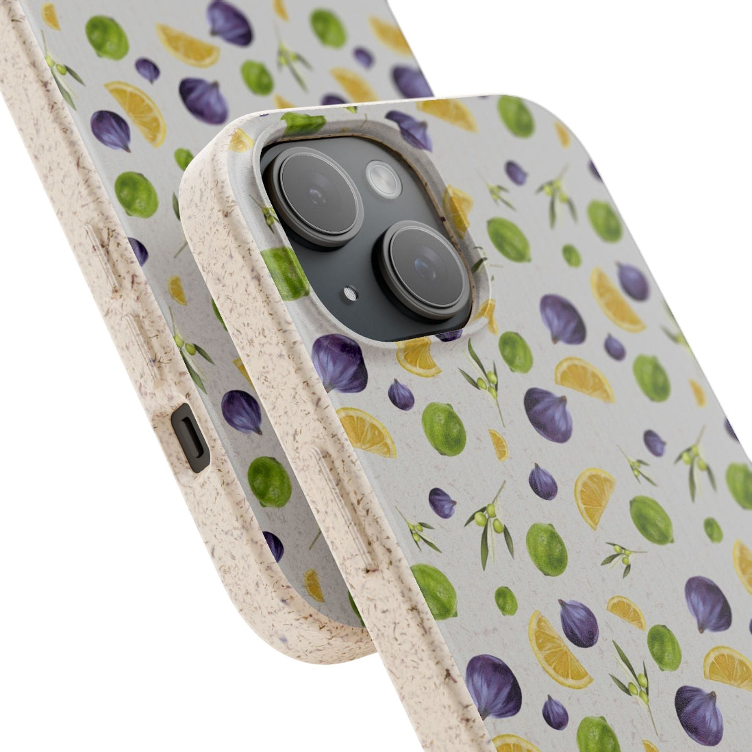 Biodegradable Citrus, Mediterranean Fig Pattern Phone Case