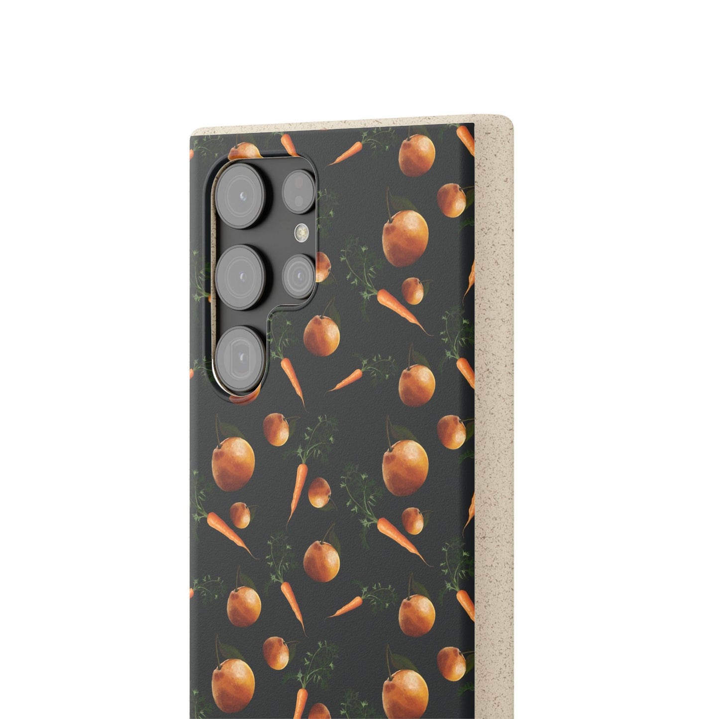Biodegradable Orange and Carrot Pattern Phone Case