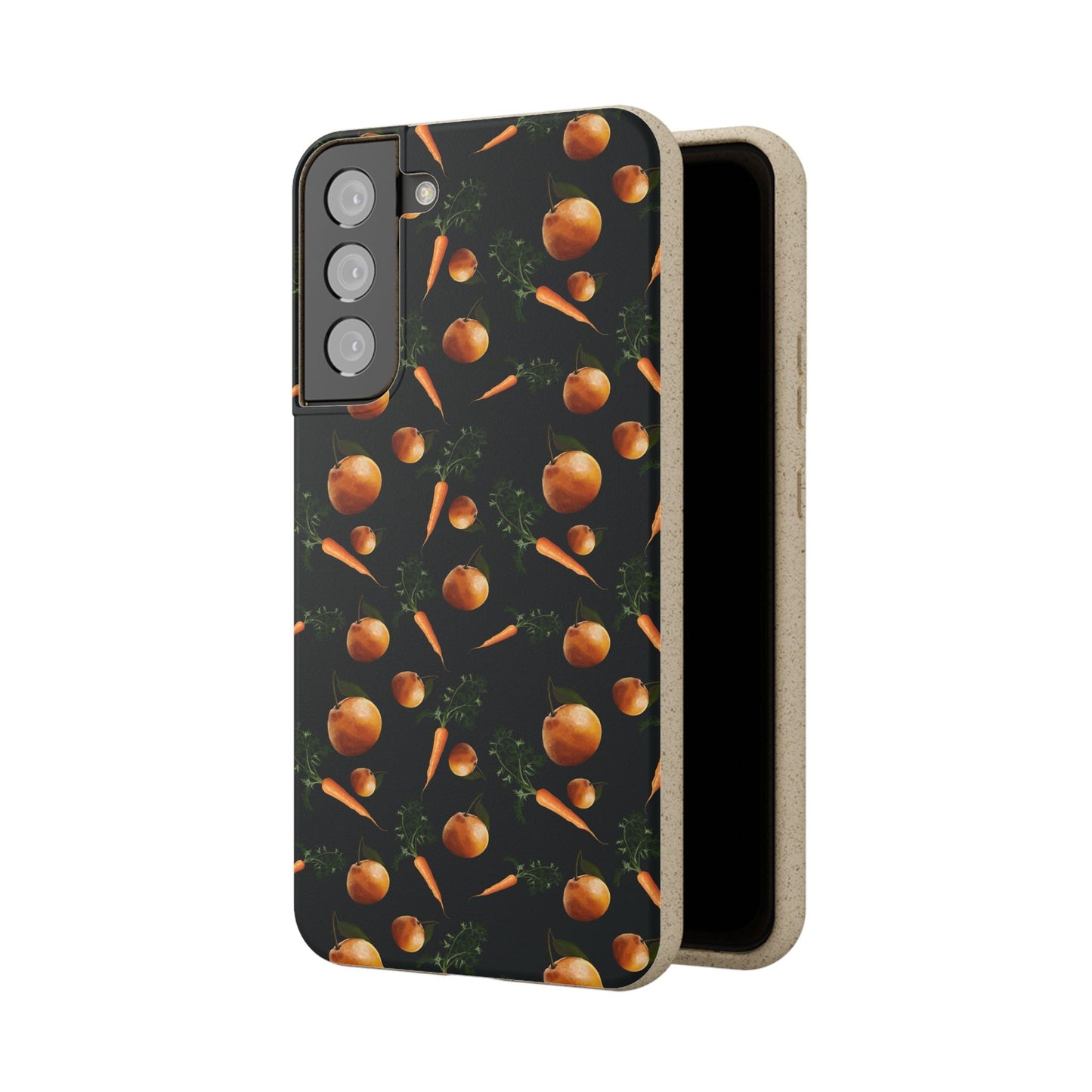 Biodegradable Orange and Carrot Pattern Phone Case