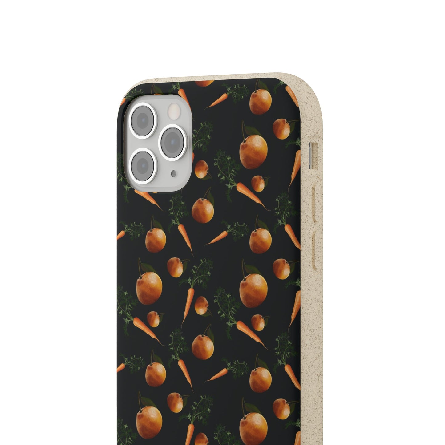 Biodegradable Orange and Carrot Pattern Phone Case