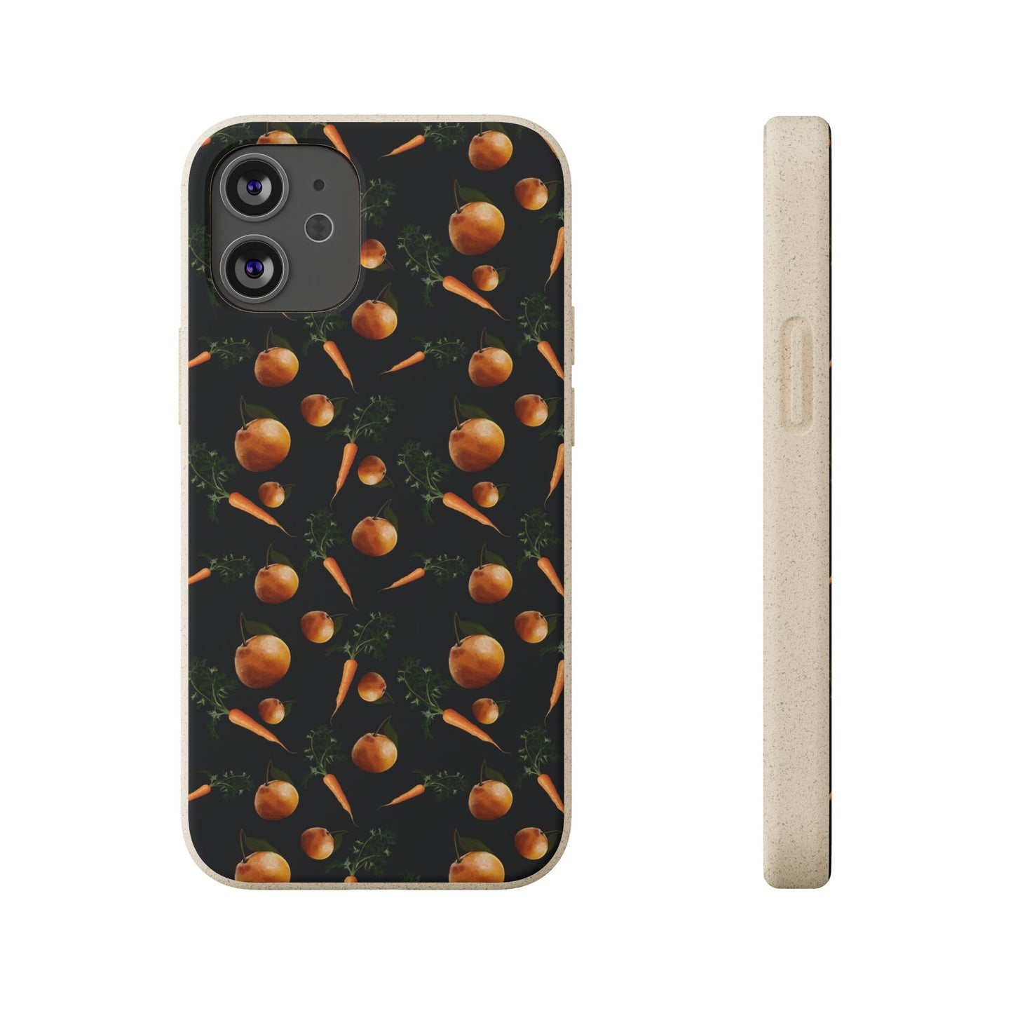 Biodegradable Orange and Carrot Pattern Phone Case