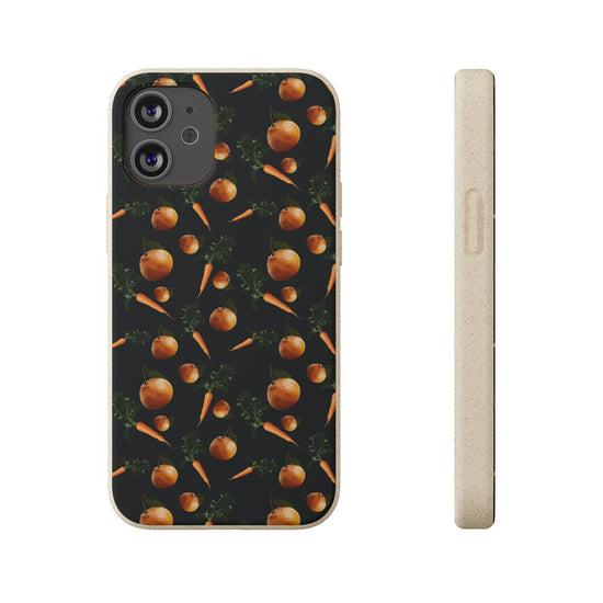 Biodegradable Orange and Carrot Pattern Phone Case