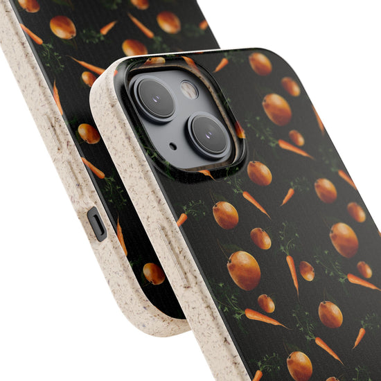 Biodegradable Orange and Carrot Pattern Phone Case