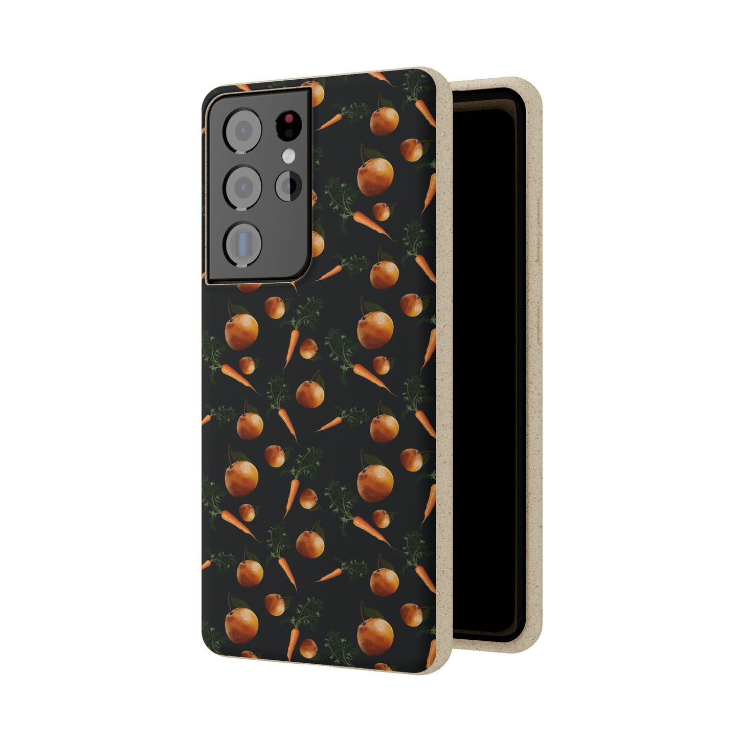 Biodegradable Orange and Carrot Pattern Phone Case
