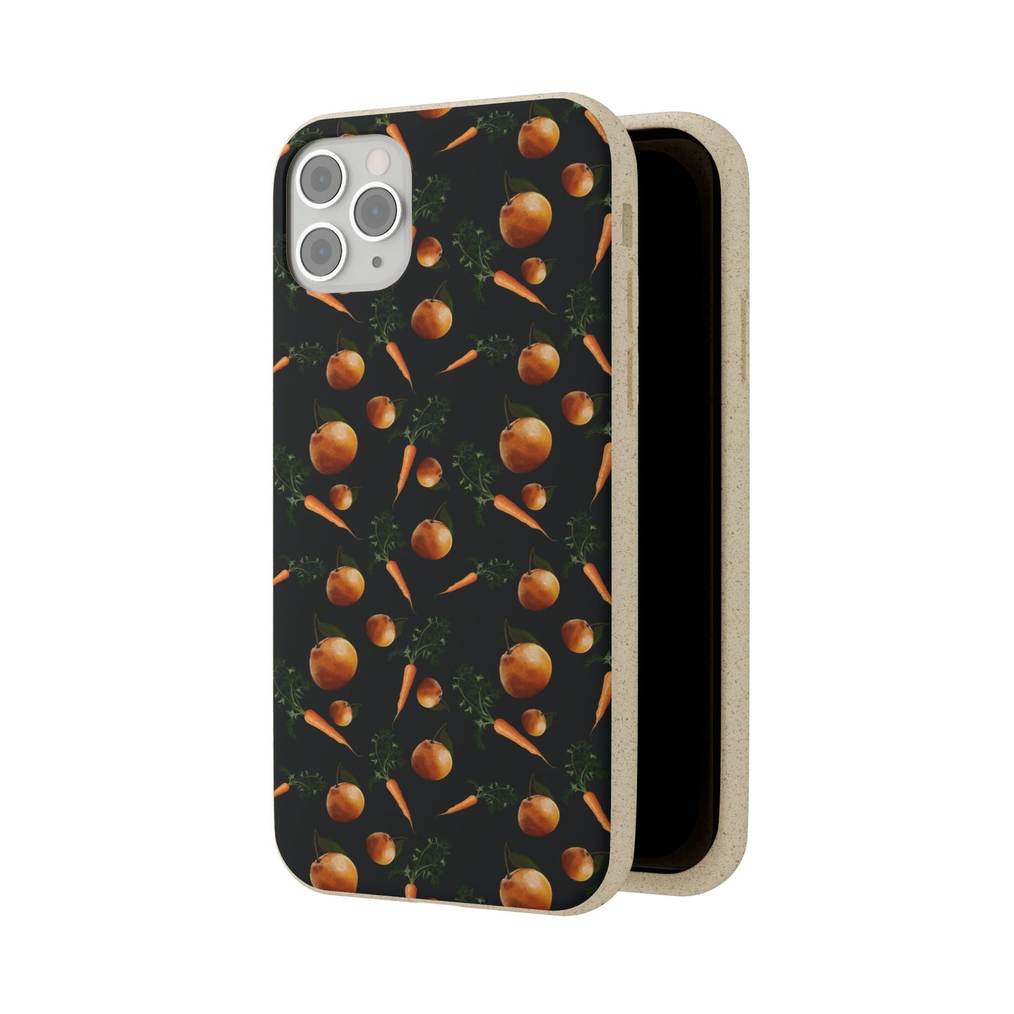 Biodegradable Orange and Carrot Pattern Phone Case