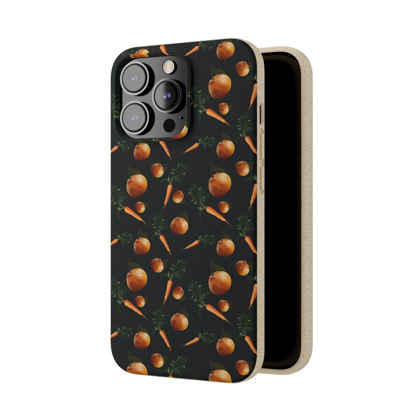 Biodegradable Orange and Carrot Pattern Phone Case