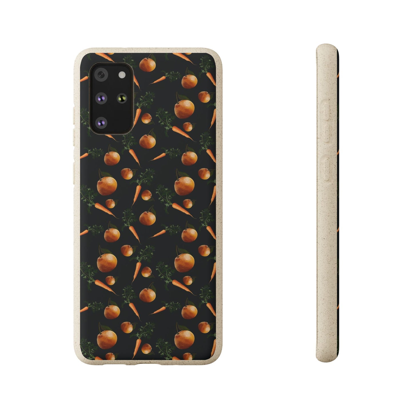 Biodegradable Orange and Carrot Pattern Phone Case