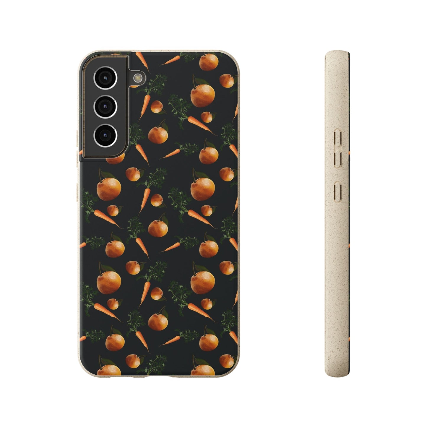 Biodegradable Orange and Carrot Pattern Phone Case