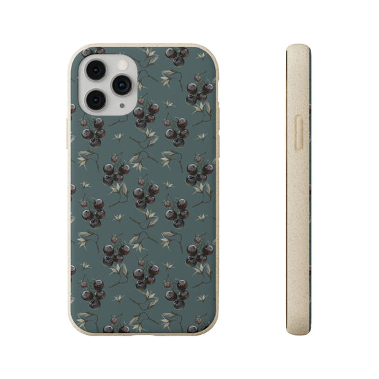 Purple Tomato Pattern Biodegradable Phone Case